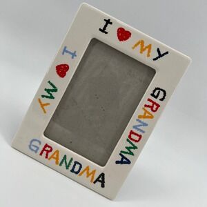 I Love My Grandma Picture Frame 4x6 Ceramic‎ Home Decor Display Photo Gift